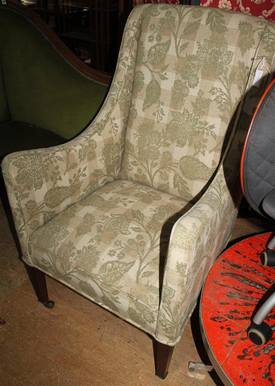 Edwardian upholstered armchair
